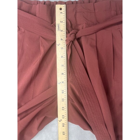 Athleta Skyline Pant II Reddish-Brown Tapered Fit With Tie Waist Size 6P - Picture 10 of 15